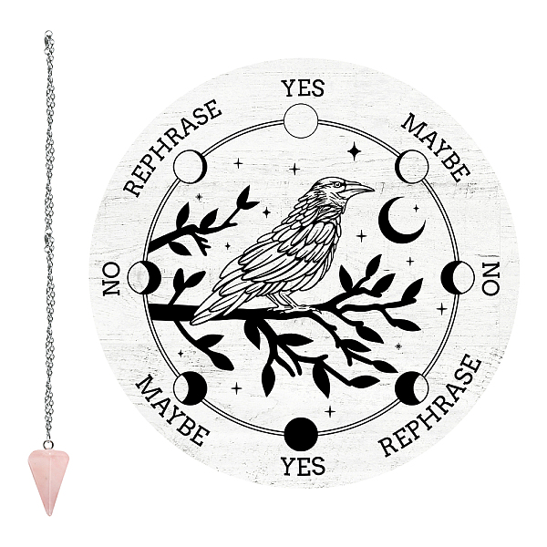 PandaHall CRASPIRE Night Raven Pendulum Board Dowsing Divination Altar Witchcraft Wooden Kit Chart Wiccan Wand Crystal Game Divinity..., Multicolor
PandaHall CRASPIRE Night Raven Pendulum Board Dowsing Divination Altar Witchcraft Wooden Kit Chart Wiccan Wand Crystal Game Divinity..., Multicolor