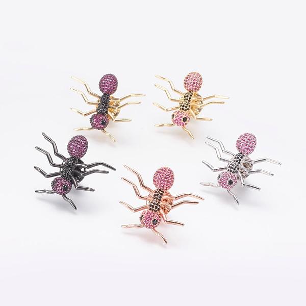PandaHall Brass Micro Pave Cubic Zirconia Brooches, Ant, Mixed Color, 28~29x34~36x5mm, Pin: 1.2mm Brass+Cubic Zirconia
PandaHall Brass Micro Pave Cubic Zirconia Brooches, Ant, Mixed Color, 28~29x34~36x5mm, Pin: 1.2mm Brass+Cubic Zirconia