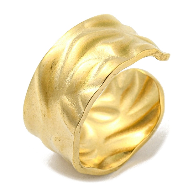 PandaHall 304 Stainless Steel Open Cuff Ring, Textured Wide Band Rings, Golden, Inner Diameter: 18mm 304 Stainless Steel
PandaHall 304 Stainless Steel Open Cuff Ring, Textured Wide Band Rings, Golden, Inner Diameter: 18mm 304 Stainless Steel