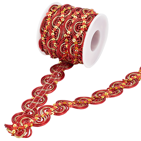 PandaHall WADORN 15 Yards/13.71M Gold Braid Trim Ribbon, 0.9 in /2.3cm Wave Edge Lace Trimming with Paillette Wave Embroidery Lace Ribbon...
PandaHall WADORN 15 Yards/13.71M Gold Braid Trim Ribbon, 0.9 in /2.3cm Wave Edge Lace Trimming with Paillette Wave Embroidery Lace Ribbon...