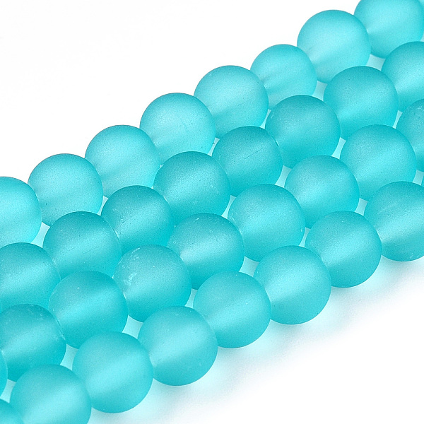 PandaHall Transparent Glass Bead Strands, Frosted, Round, Dark Turquoise, 6mm, Hole: 1.3~1.6mm, about 140pcs/strand, 31.4 inch Glass Round..., Green
PandaHall Transparent Glass Bead Strands, Frosted, Round, Dark Turquoise, 6mm, Hole: 1.3~1.6mm, about 140pcs/strand, 31.4 inch Glass Round..., Green
