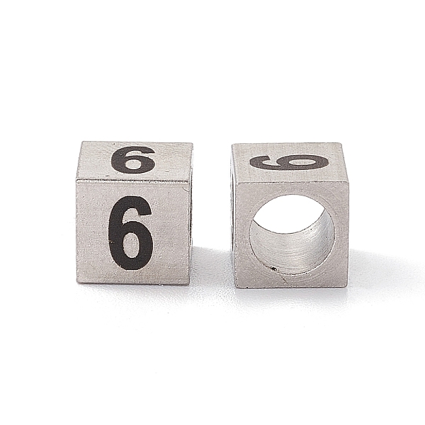 PandaHall 303 Stainless Steel European Beads, Large Hole Beads, Cube with Number, Stainless Steel Color, Num.6, 7x7x7mm, Hole: 5mm 303...
PandaHall 303 Stainless Steel European Beads, Large Hole Beads, Cube with Number, Stainless Steel Color, Num.6, 7x7x7mm, Hole: 5mm 303...