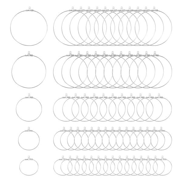 PandaHall 20Pcs 5 Size 304 Stainless Steel Pendants, Hoop Earring Findings, Ring, Silver, 23.5~49x21~45x1.5~1.8mm,Hole: 1mm, 21 Gauge...
PandaHall 20Pcs 5 Size 304 Stainless Steel Pendants, Hoop Earring Findings, Ring, Silver, 23.5~49x21~45x1.5~1.8mm,Hole: 1mm, 21 Gauge...
