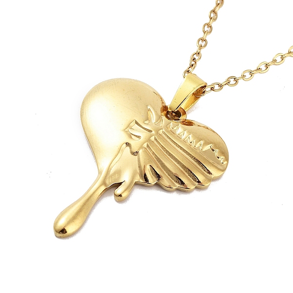 PandaHall Melting Heart 304 Stainless Steel Pendant Necklaces, Cable Chains Necklaces for Women, Real 18K Gold Plated, 15.75 inch(40cm)...
PandaHall Melting Heart 304 Stainless Steel Pendant Necklaces, Cable Chains Necklaces for Women, Real 18K Gold Plated, 15.75 inch(40cm)...