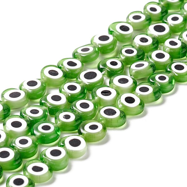 PandaHall Handmade Evil Eye Lampwork Beads Strands, Heart, Lime, 6~7x8x3mm, Hole: 1mm, about 47~49pcs/strand, 13.19~13.98 inch(33.5~35.5cm)..., Green
PandaHall Handmade Evil Eye Lampwork Beads Strands, Heart, Lime, 6~7x8x3mm, Hole: 1mm, about 47~49pcs/strand, 13.19~13.98 inch(33.5~35.5cm)..., Green