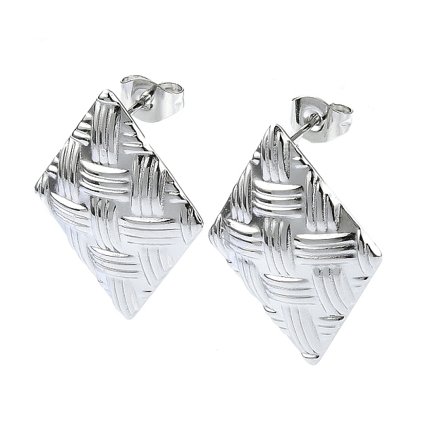 PandaHall 201 Stainless Steel Stud Earrings, with 304 Stainless Steel Pins, Textured Rhombus, Stainless Steel Color, 24x19mm 201 Stainless...
PandaHall 201 Stainless Steel Stud Earrings, with 304 Stainless Steel Pins, Textured Rhombus, Stainless Steel Color, 24x19mm 201 Stainless...