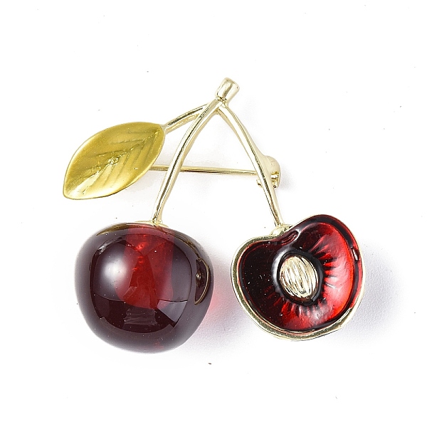 PandaHall Resin Cherry Brooch Pin, Light Gold Alloy Fruit Badge for Backpack Clothes, Dark Red, 33x35x17mm Alloy
PandaHall Resin Cherry Brooch Pin, Light Gold Alloy Fruit Badge for Backpack Clothes, Dark Red, 33x35x17mm Alloy