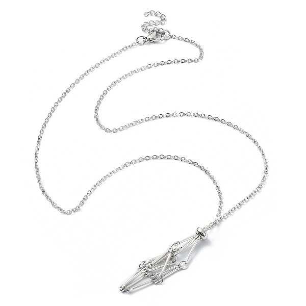 PandaHall 304 Stainless Steel Braided Macrame Pouch Empty Stone Holder for Pendant Necklace Making, Nets Necklace Making with Lobster Claw...
PandaHall 304 Stainless Steel Braided Macrame Pouch Empty Stone Holder for Pendant Necklace Making, Nets Necklace Making with Lobster Claw...