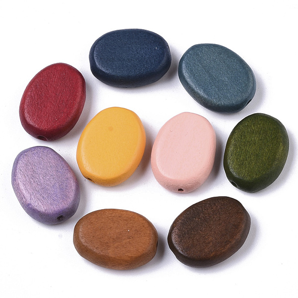 PandaHall Painted Natural Wood Beads, Oval, Mixed Color, 18x14x5.5mm, Hole: 1.5mm Schima Wood Oval Multicolor
PandaHall Painted Natural Wood Beads, Oval, Mixed Color, 18x14x5.5mm, Hole: 1.5mm Schima Wood Oval Multicolor