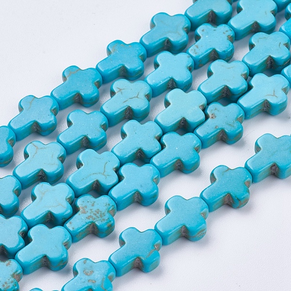 PandaHall Synthetic Turquoise Beads Strands, Cross, Dyed, Deep Sky Blue, 16x12x4mm, Hole: 1.5mm, about 24pcs/strand, 14.96 inch(38cm)...
PandaHall Synthetic Turquoise Beads Strands, Cross, Dyed, Deep Sky Blue, 16x12x4mm, Hole: 1.5mm, about 24pcs/strand, 14.96 inch(38cm)...