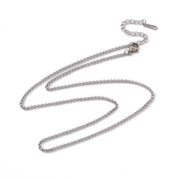 PandaHall 201 Stainless Steel Rolo Chain Necklace for Men Women, Stainless Steel Color, 17.72 inch(45cm) 201 Stainless Steel
PandaHall 201 Stainless Steel Rolo Chain Necklace for Men Women, Stainless Steel Color, 17.72 inch(45cm) 201 Stainless Steel