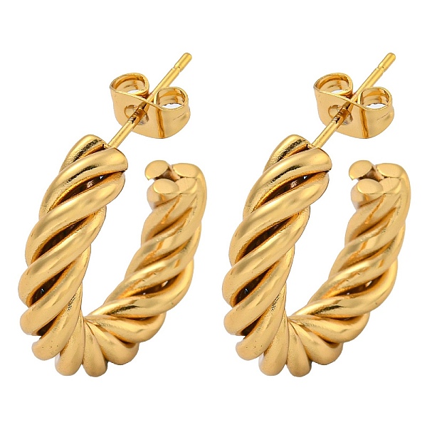 PandaHall Vacuum Plating 202 Stainless Steel Studs Earring, with 304 Stainless Steel Pins, Ring, Golden, 22x5.5mm 202 Stainless Steel Ring
PandaHall Vacuum Plating 202 Stainless Steel Studs Earring, with 304 Stainless Steel Pins, Ring, Golden, 22x5.5mm 202 Stainless Steel Ring