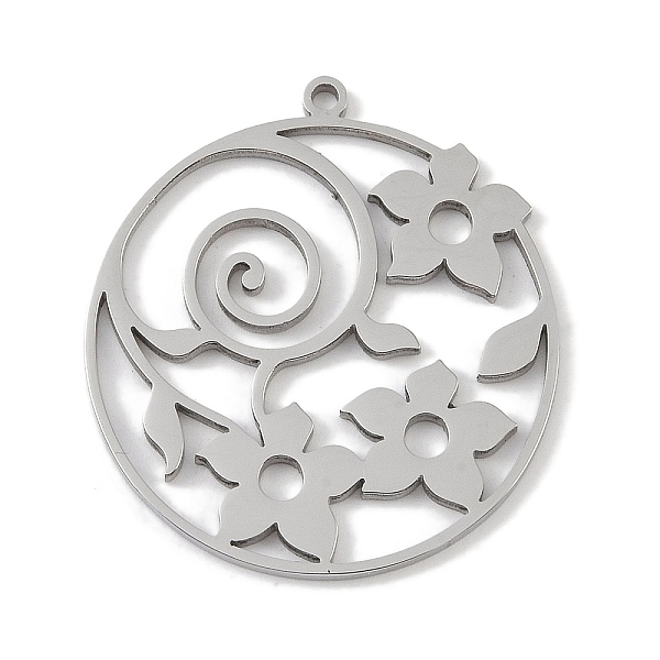 PandaHall 304 Stainless Steel Pendants, Laser Cut, Hollow Flat Round with Flower Charm, Stainless Steel Color, 32x29x1mm, Hole: 1mm 304...
PandaHall 304 Stainless Steel Pendants, Laser Cut, Hollow Flat Round with Flower Charm, Stainless Steel Color, 32x29x1mm, Hole: 1mm 304...