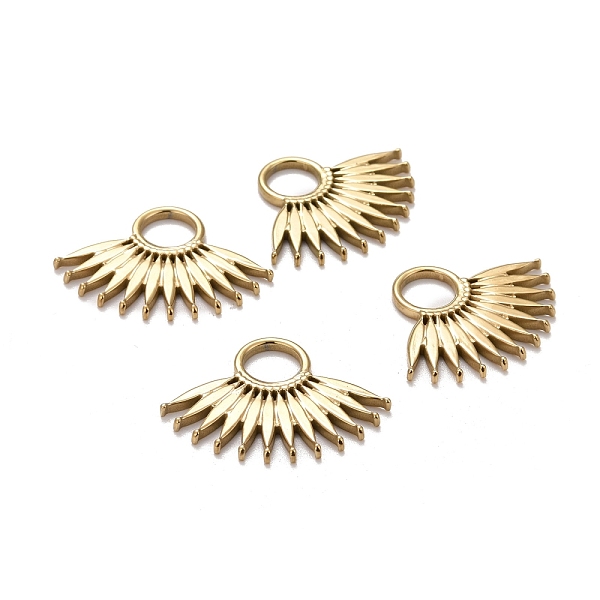PandaHall Ion Plating(IP) 304 Stainless Steel Pendants, Manual Polishing, Fan-shaped, Real 24K Gold Plated, 20.5x27.5x2mm, Hole: 7mm 304...
PandaHall Ion Plating(IP) 304 Stainless Steel Pendants, Manual Polishing, Fan-shaped, Real 24K Gold Plated, 20.5x27.5x2mm, Hole: 7mm 304...