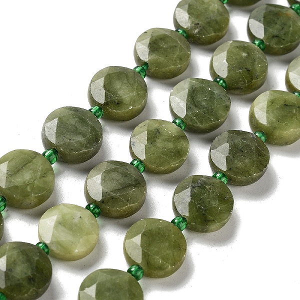 PandaHall Natural Chinese Jade/Southern Jade Beads Strands, with Seed Beads, Faceted Hexagonal Cut, Flat Round, 12~12.5x5~6mm, Hole...
PandaHall Natural Chinese Jade/Southern Jade Beads Strands, with Seed Beads, Faceted Hexagonal Cut, Flat Round, 12~12.5x5~6mm, Hole...