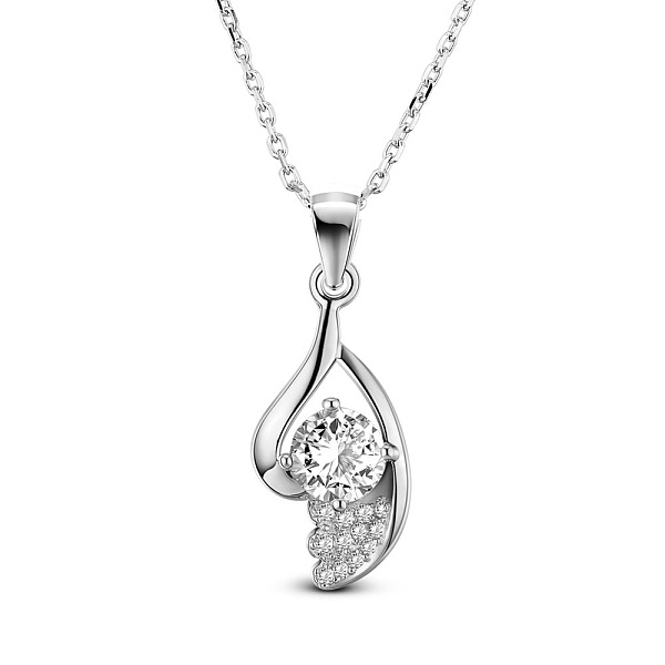 PandaHall TINYSAND 925 Sterling Silver Tear of Joy Cubic Zirconia Pendant Necklace, with Cable Chain, Clear, 16 inch Sterling Silver Clear
PandaHall TINYSAND 925 Sterling Silver Tear of Joy Cubic Zirconia Pendant Necklace, with Cable Chain, Clear, 16 inch Sterling Silver Clear