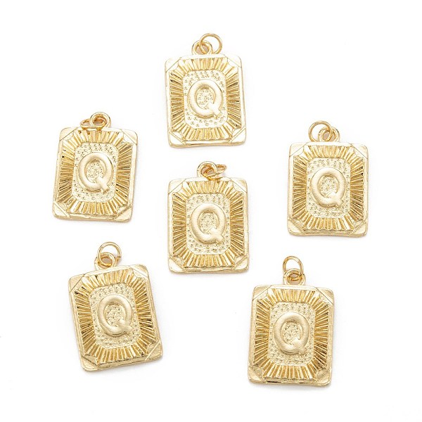 PandaHall Brass Pendants, with Jump Ring, Long-Lasting Plated, Cadmium Free & Nickel Free & Lead Free, Rectangle with Alphabet, Real 18K...
PandaHall Brass Pendants, with Jump Ring, Long-Lasting Plated, Cadmium Free & Nickel Free & Lead Free, Rectangle with Alphabet, Real 18K...