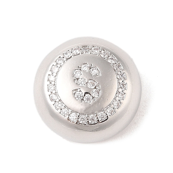 PandaHall Rack Plating Brass & Cubic Zirconia Pendants, Cadmium Free & Lead Free, Long-Lasting Plated, Flat Round with Letter, Letter S..., Clear
PandaHall Rack Plating Brass & Cubic Zirconia Pendants, Cadmium Free & Lead Free, Long-Lasting Plated, Flat Round with Letter, Letter S..., Clear