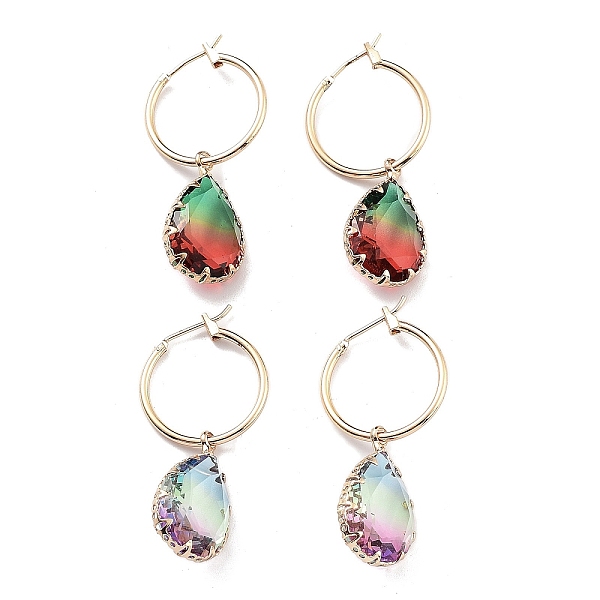PandaHall Light Gold Brass Hoop Earrings, Glass Teardrop Drop Earrings, Mixed Color, 41x13.5mm Glass Teardrop Multicolor
PandaHall Light Gold Brass Hoop Earrings, Glass Teardrop Drop Earrings, Mixed Color, 41x13.5mm Glass Teardrop Multicolor