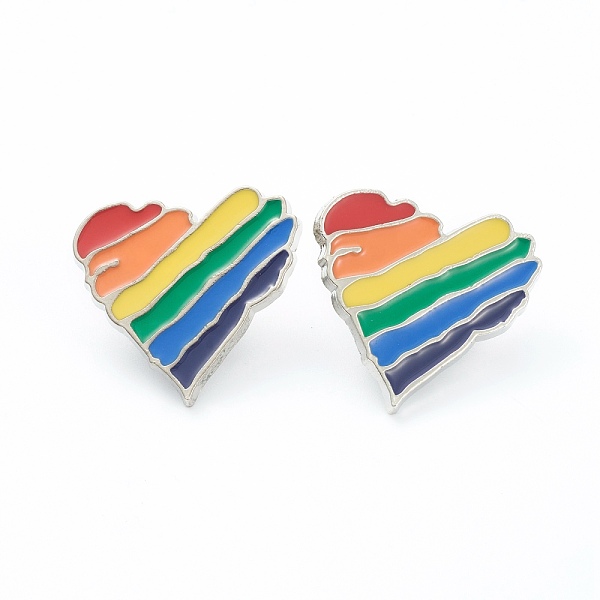 PandaHall Alloy Pride Enamel Brooches, Enamel Pin, with Butterfly Clutches, Rainbow Heart, Platinum, Colorful, 24x25.5x10mm Alloy+Enamel...
PandaHall Alloy Pride Enamel Brooches, Enamel Pin, with Butterfly Clutches, Rainbow Heart, Platinum, Colorful, 24x25.5x10mm Alloy+Enamel...