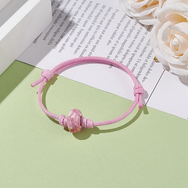 PandaHall Natural Ocean White Jade(Dyed) Rondelle Beaded Cord Bracelet, Gemstone Adjustable Bracelet for Women, Pink, Inner Diameter...
PandaHall Natural Ocean White Jade(Dyed) Rondelle Beaded Cord Bracelet, Gemstone Adjustable Bracelet for Women, Pink, Inner Diameter...