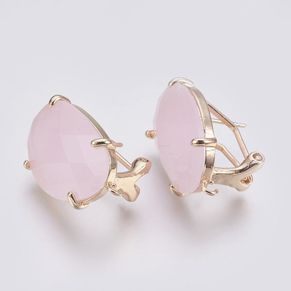 PandaHall Faceted Glass Stud Earring Findings, with Loop, Light Gold Plated Brass Findings, Oval, Pearl Pink, 20x15.5x6~6.5mm, Hole: 1.2mm...
PandaHall Faceted Glass Stud Earring Findings, with Loop, Light Gold Plated Brass Findings, Oval, Pearl Pink, 20x15.5x6~6.5mm, Hole: 1.2mm...