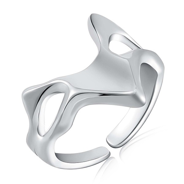 PandaHall Rhodium Plated 925 Sterling Silver Twist Heart Open Cuff Ring, Hollow Wide Ring for Women, Platinum, US Size 5 1/4(15.9mm)...
PandaHall Rhodium Plated 925 Sterling Silver Twist Heart Open Cuff Ring, Hollow Wide Ring for Women, Platinum, US Size 5 1/4(15.9mm)...
