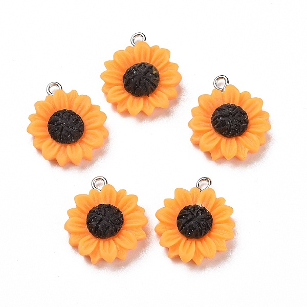 PandaHall Opaque Resin Pendants, with Platinum Tone Iron Loops, Daisy Flower, Orange, 21x19x6mm, Hole: 2mm Iron+Resin Flower Orange
PandaHall Opaque Resin Pendants, with Platinum Tone Iron Loops, Daisy Flower, Orange, 21x19x6mm, Hole: 2mm Iron+Resin Flower Orange