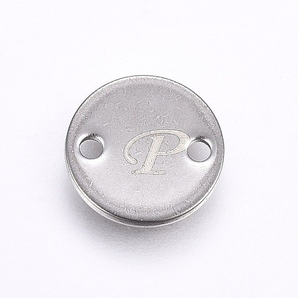 PandaHall 201 Stainless Steel Links connectors, Flat Round, Letter.P, Stainless Steel Color, 10x1mm, Hole: 1.5mm 201 Stainless Steel Letter...
PandaHall 201 Stainless Steel Links connectors, Flat Round, Letter.P, Stainless Steel Color, 10x1mm, Hole: 1.5mm 201 Stainless Steel Letter...