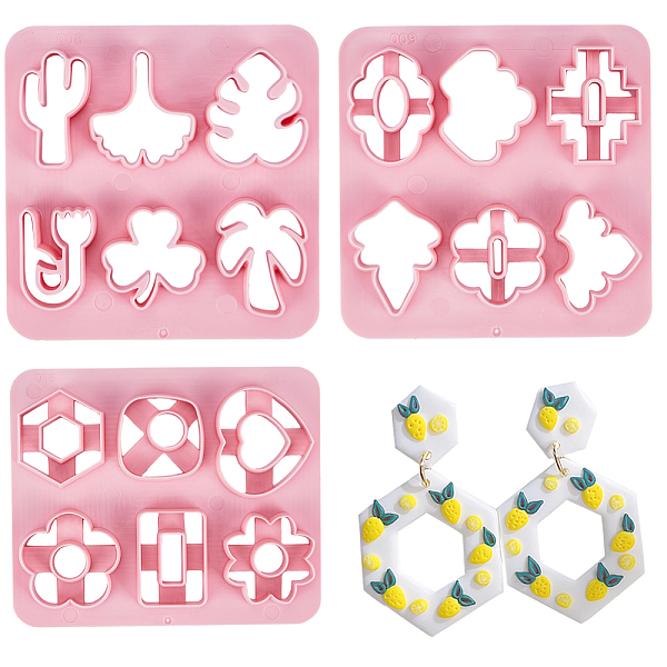 PandaHall GORGECRAFT 3 Styles Clay Cutters Polymer Clay Earring Cutter Sets Cutting Dies Jewelry Making Templates Plastic Heart Plant Flower..., Pink
PandaHall GORGECRAFT 3 Styles Clay Cutters Polymer Clay Earring Cutter Sets Cutting Dies Jewelry Making Templates Plastic Heart Plant Flower..., Pink
