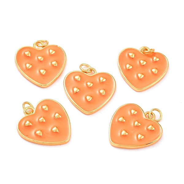 PandaHall Real 18K Gold Plated Brass Pendants, with Enamel, Long-Lasting Plated, Heart, Orange, 20x19x2.5mm, Jump Ring: 5x1mm, 3mm Inner...
PandaHall Real 18K Gold Plated Brass Pendants, with Enamel, Long-Lasting Plated, Heart, Orange, 20x19x2.5mm, Jump Ring: 5x1mm, 3mm Inner...