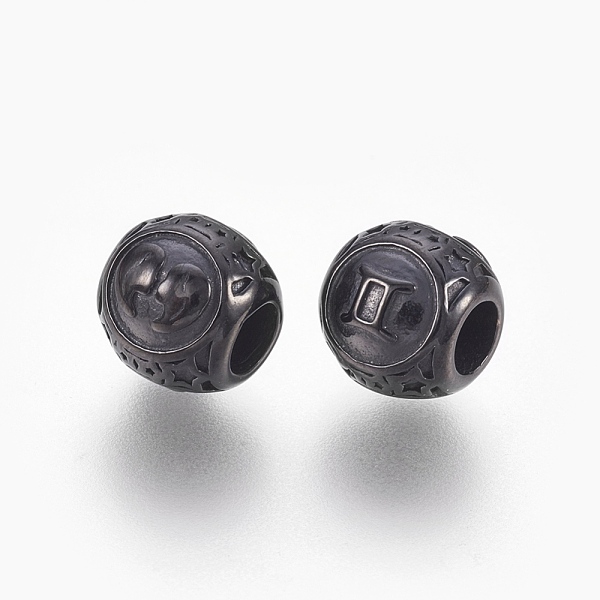 PandaHall 316 Surgical Stainless Steel European Beads, Large Hole Beads, Rondelle with Constellations Gemini, Gunmetal, 10x9mm, Hole: 4mm...
PandaHall 316 Surgical Stainless Steel European Beads, Large Hole Beads, Rondelle with Constellations Gemini, Gunmetal, 10x9mm, Hole: 4mm...