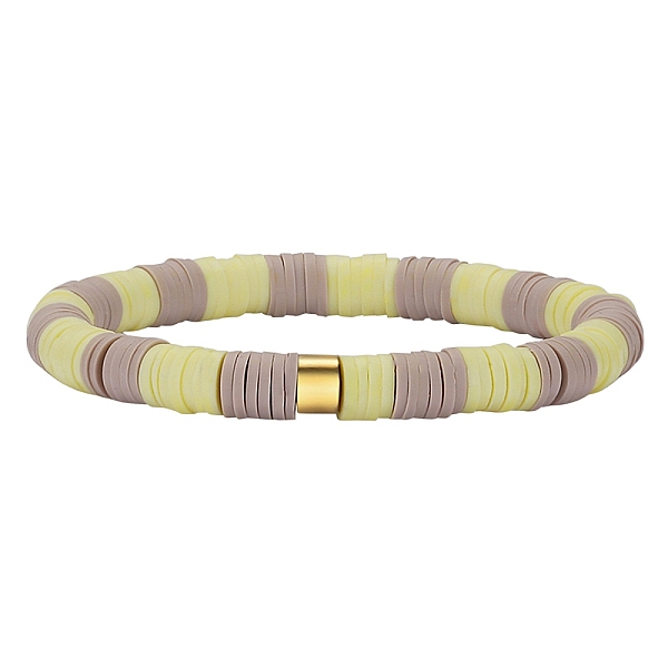 PandaHall Polymer Clay Heishi Surfer Stretch Bracelet with 304 Stainless Steel Beaded, Preppy Bracelet, Pale Goldenrod, Inner Diameter: 2...
PandaHall Polymer Clay Heishi Surfer Stretch Bracelet with 304 Stainless Steel Beaded, Preppy Bracelet, Pale Goldenrod, Inner Diameter: 2...