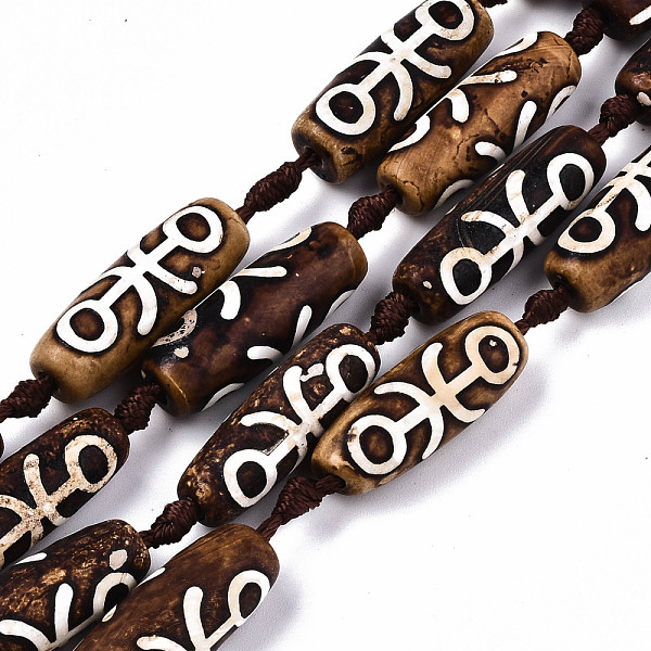 PandaHall Tibetan Style dZi Beads, Natural Agate Beads Strands, Dyed & Heated, Oval, Pisces Pattern, 28~31x9~11mm, Hole: 2.5mm, about...
PandaHall Tibetan Style dZi Beads, Natural Agate Beads Strands, Dyed & Heated, Oval, Pisces Pattern, 28~31x9~11mm, Hole: 2.5mm, about...