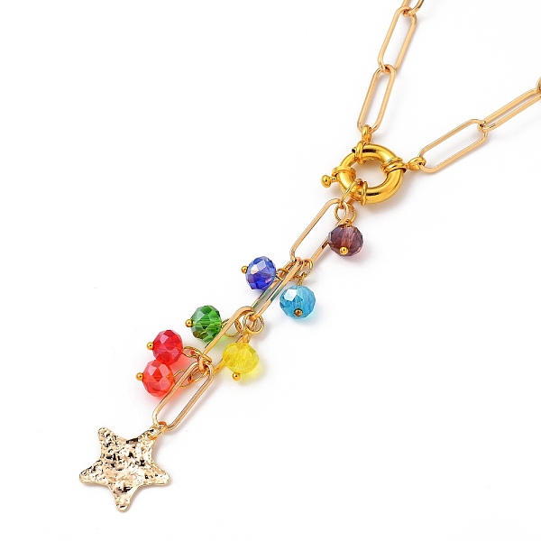 PandaHall Chakra Jewelry, Pendant Necklaces, with Glass Beads, Iron Paperclip Chains, Brass Spring Ring Clasps & Star Pendant, Golden, 18.9..., Multicolor
PandaHall Chakra Jewelry, Pendant Necklaces, with Glass Beads, Iron Paperclip Chains, Brass Spring Ring Clasps & Star Pendant, Golden, 18.9..., Multicolor