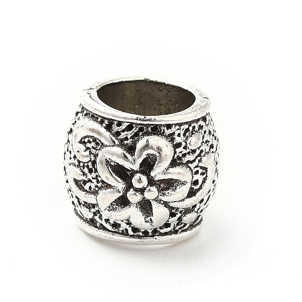 PandaHall Tibetan Style Alloy European Beads, Large Hole Beads, Rondelle with Flower, Antique Silver, 10x8.5mm, Hole: 6mm, about 342pcs/500g...
PandaHall Tibetan Style Alloy European Beads, Large Hole Beads, Rondelle with Flower, Antique Silver, 10x8.5mm, Hole: 6mm, about 342pcs/500g...
