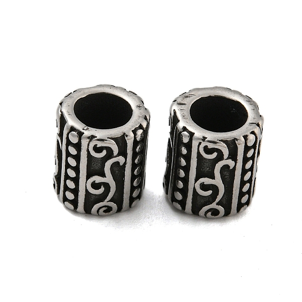 PandaHall Column 304 Stainless Steel European Beads, Large Hole Beads, Antique Silver, 10x8.5mm, Hole: 5mm 304 Stainless Steel Others
PandaHall Column 304 Stainless Steel European Beads, Large Hole Beads, Antique Silver, 10x8.5mm, Hole: 5mm 304 Stainless Steel Others