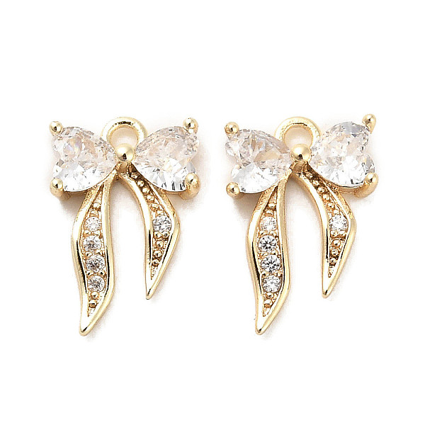 PandaHall Brass Micro Pave Clear Cubic Zirconia Charms, with Glass, Bowknot, Real 18K Gold Plated, 13.5x9x3mm, Hole: 1.4mm Brass+Cubic...
PandaHall Brass Micro Pave Clear Cubic Zirconia Charms, with Glass, Bowknot, Real 18K Gold Plated, 13.5x9x3mm, Hole: 1.4mm Brass+Cubic...