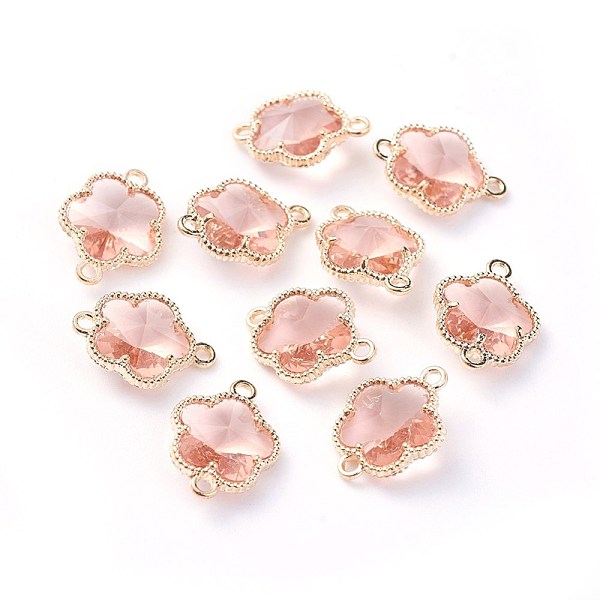PandaHall Glass Links connectors, with Eco-Friendly Alloy Open Back Berzel Findings, Flower, Light Gold, Misty Rose, 15.5x12x5mm, Hole..., Red
PandaHall Glass Links connectors, with Eco-Friendly Alloy Open Back Berzel Findings, Flower, Light Gold, Misty Rose, 15.5x12x5mm, Hole..., Red