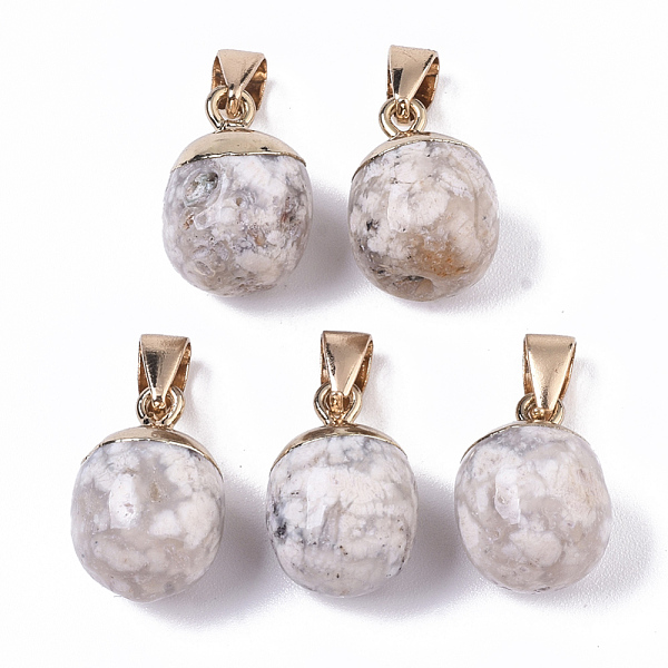 PandaHall Top Golden Plated Natural Cherry Blossom Agate Pendants, with Iron Snap on Bails & Loop, Barrel, 17~19x11.5~12.5mm, Hole: 4x6mm...
PandaHall Top Golden Plated Natural Cherry Blossom Agate Pendants, with Iron Snap on Bails & Loop, Barrel, 17~19x11.5~12.5mm, Hole: 4x6mm...