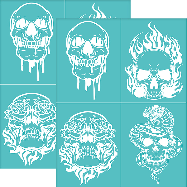 PandaHall OLYCRAFT 2Pcs 8.6x11 Inch Bloody Skull Self-Adhesive Silk Screen Printing Stencil Fire Floral Skull Silk Screen Stencil Snake...
PandaHall OLYCRAFT 2Pcs 8.6x11 Inch Bloody Skull Self-Adhesive Silk Screen Printing Stencil Fire Floral Skull Silk Screen Stencil Snake...