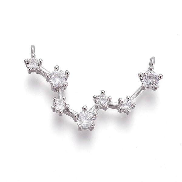 PandaHall Brass Micro Pave Cubic Zirconia Pendants, Twelve Constellations, Platinum, Pisces, 16~16.5x23~27x3mm, Hole: 1.5mm Brass+Cubic..., Clear
PandaHall Brass Micro Pave Cubic Zirconia Pendants, Twelve Constellations, Platinum, Pisces, 16~16.5x23~27x3mm, Hole: 1.5mm Brass+Cubic..., Clear