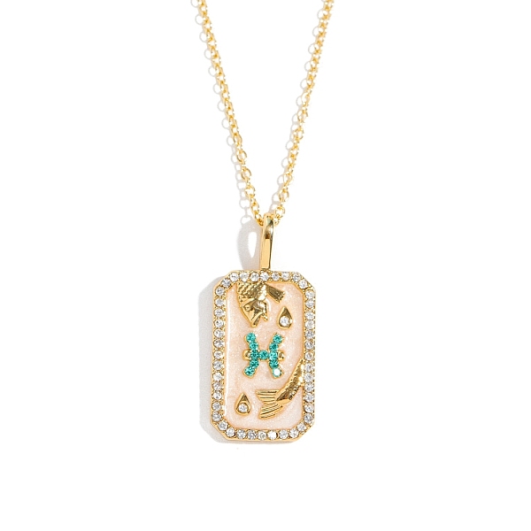 PandaHall Brass Micro Pave Cubic Zirconia Rectangle with Constellation Pendant Necklaces, with Enamel, Cable Chain Necklace for Women...
PandaHall Brass Micro Pave Cubic Zirconia Rectangle with Constellation Pendant Necklaces, with Enamel, Cable Chain Necklace for Women...