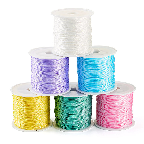PandaHall 6 Rolls 6 Colors Nylon Chinese Knot Cord, Nylon Jewelry Cord for Jewelry Making, Mixed Color, 0.8mm, 50 yards/roll, 1 roll/color..., Multicolor
PandaHall 6 Rolls 6 Colors Nylon Chinese Knot Cord, Nylon Jewelry Cord for Jewelry Making, Mixed Color, 0.8mm, 50 yards/roll, 1 roll/color..., Multicolor