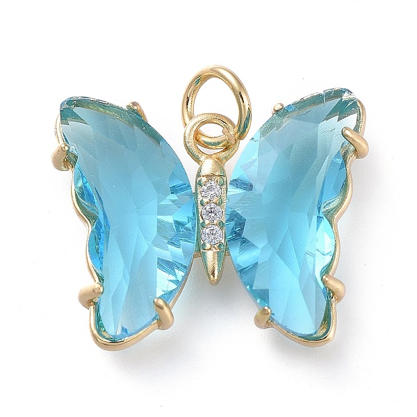PandaHall Brass Micro Pave Clear Cubic Zirconia Pendant, with Glass, Butterfly, Golden, Light Cyan, 18mm Brass+Glass Butterfly
PandaHall Brass Micro Pave Clear Cubic Zirconia Pendant, with Glass, Butterfly, Golden, Light Cyan, 18mm Brass+Glass Butterfly