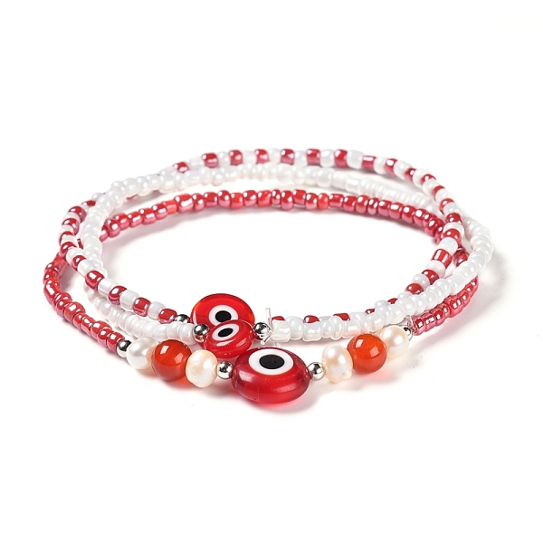 PandaHall Stretch Bracelets Sets, Stackable Bracelets, with Natural Red Agate/Carnelian(Dyed & Heated) Beads, Evil Eye Handmade Lampwork..., Black
PandaHall Stretch Bracelets Sets, Stackable Bracelets, with Natural Red Agate/Carnelian(Dyed & Heated) Beads, Evil Eye Handmade Lampwork..., Black