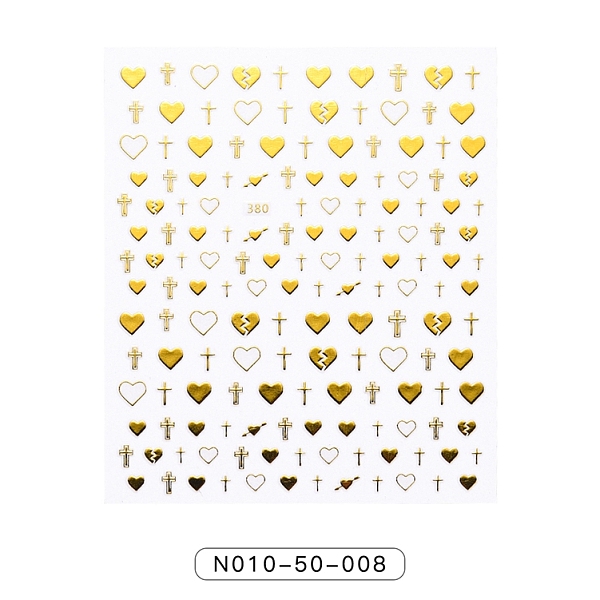 PandaHall Gold Stamping Nail Art Stickers, Self-Adhesive, for Nail Tips Decorations, Heart Pattern, 90x77mm Paper Heart
PandaHall Gold Stamping Nail Art Stickers, Self-Adhesive, for Nail Tips Decorations, Heart Pattern, 90x77mm Paper Heart