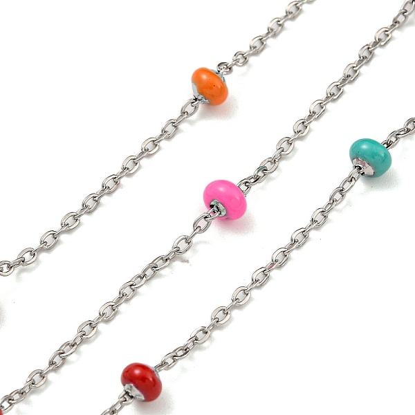 PandaHall 304 Stainless Steel Enamel Link Chains, Soldered, with Spool, Flat Round, Mixed Color, 2x1.5x0.5mm 304 Stainless Steel Multicolor
PandaHall 304 Stainless Steel Enamel Link Chains, Soldered, with Spool, Flat Round, Mixed Color, 2x1.5x0.5mm 304 Stainless Steel Multicolor