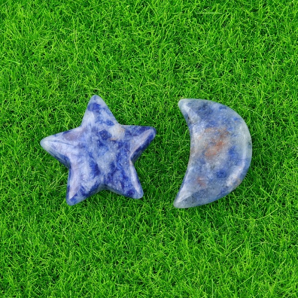 PandaHall Natural Blue Spot Jasper Healing Moon & Star Ornaments, Reiki Energy Stone Display Decorations, 20x14~20mm, 2pcs/set Blue Spot...
PandaHall Natural Blue Spot Jasper Healing Moon & Star Ornaments, Reiki Energy Stone Display Decorations, 20x14~20mm, 2pcs/set Blue Spot...