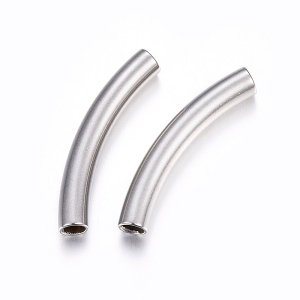 PandaHall 304 Stainless Steel European Tube Beads, Curved Tube Noodle Beads, Curved Tube, Stainless Steel Color, 40x6mm, Hole: 4.5x5mm 304...
PandaHall 304 Stainless Steel European Tube Beads, Curved Tube Noodle Beads, Curved Tube, Stainless Steel Color, 40x6mm, Hole: 4.5x5mm 304...